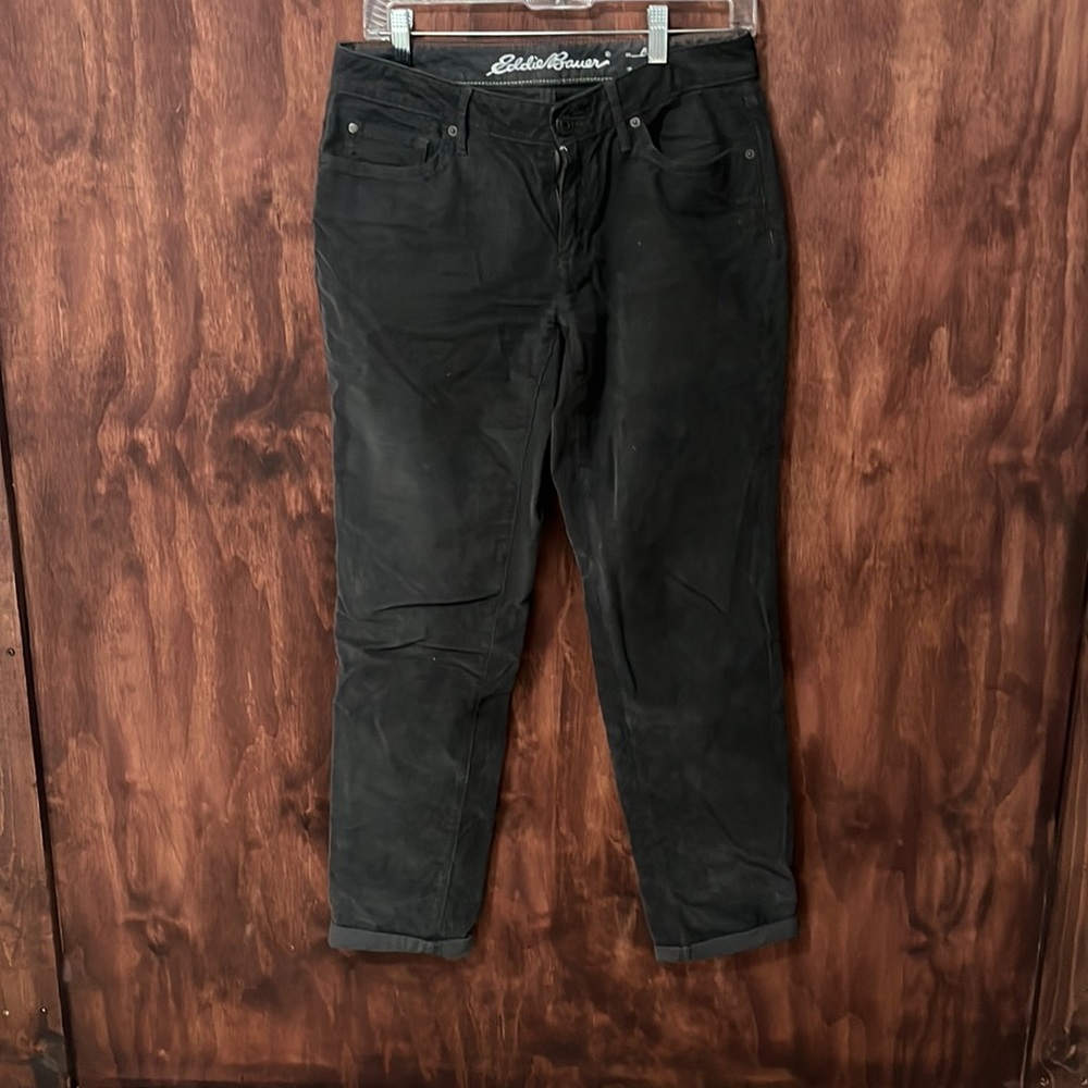 Eddie Bauer woman’s grey cords boyfriend style size 2